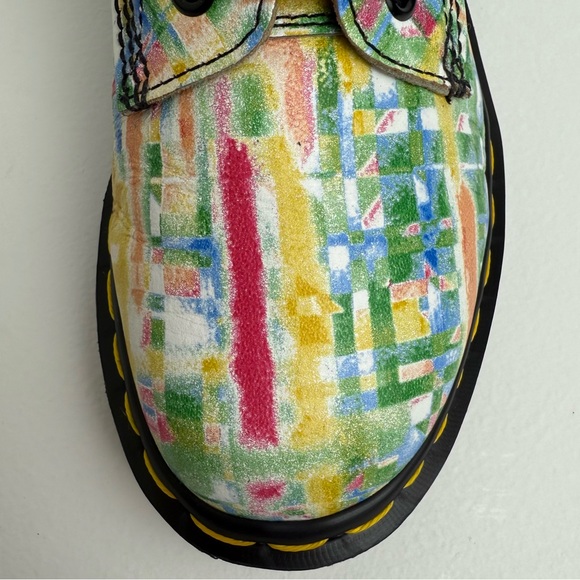 Vintage Dr. Martens England Rainbow Quaser 1460 White Leather MIE Boots UK 3 - Picture 9 of 16